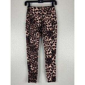 Women Small Leopard Print Leggings Athletic Casual Party Workout